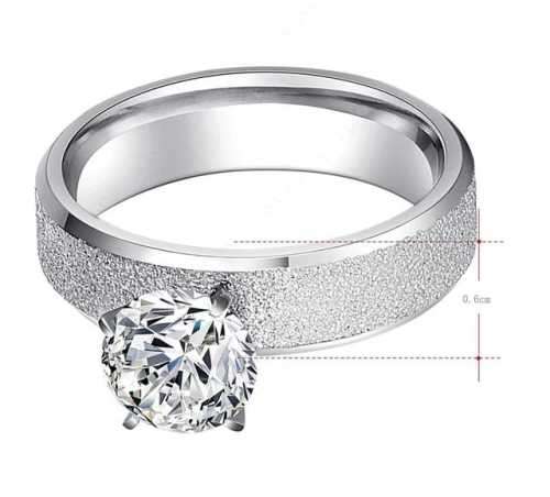 Retail Price R1449 TITANIUM (NEVER FADE) FROSTED GOLD Ring with Simulated Diamond SIZE 9 US