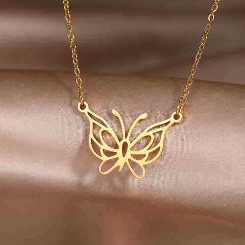 Retail Price R1199 TITANIUM (NEVER FADE) BUTTERFLY Necklace 45cm (SILVER ONLY)