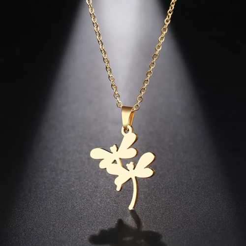 Retail Price R1099 TITANIUM (NEVER FADE) TWO DRAGONFLIES Necklace 45cm (SILVER ONLY)