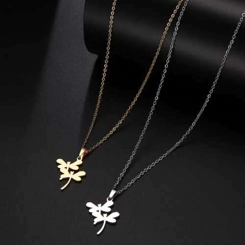 Retail Price R1099 TITANIUM (NEVER FADE) TWO DRAGONFLIES Necklace 45cm (SILVER ONLY)
