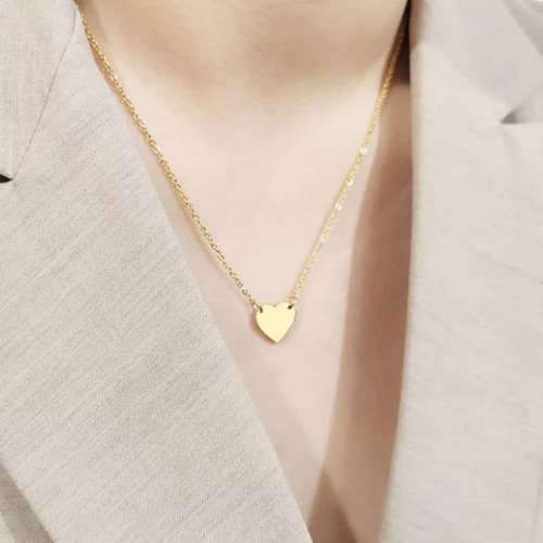 Retail Price R1299 TITANIUM (NEVER FADE) GOLD SOLID HEART Necklace 45cm