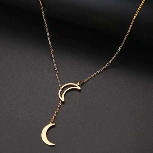 Retail Price R1399 TITANIUM (NEVER FADE) SOLID & HOLLOW MOONS Necklace 60cm (SILVER ONLY)