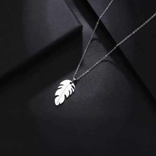 Retail Price R1299 TITANIUM (NEVER FADE) SOLID FEATHER Necklace 45cm (SILVER ONLY)