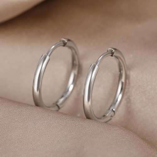 Retail Price R499 TITANIUM (NEVER FADE) HOOP EARRINGS 14mm (SILVER ONLY)