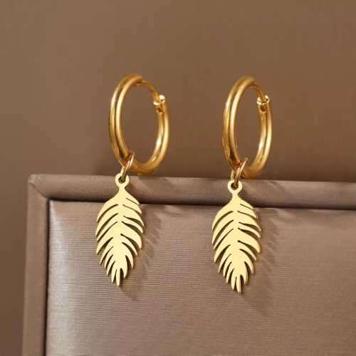 Retail Price R799 TITANIUM (NEVER FADE) HOOP WITH FEATHER Earrings (SILVER ONLY)
