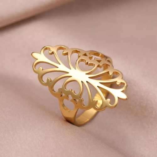 Retail Price R1199 TITANIUM (NEVER FADE) GOLD PATTERN RING Size 7 US