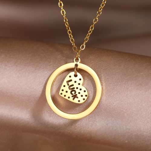 Retail Price R1399 TITANIUM (NEVER FADE) SILVER LUCK HEART Necklace 45cm