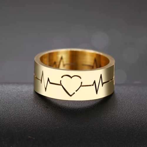 Retail Price R1449 TITANIUM (NEVER FADE) SILVER SOLID HEARTBEAT RING (SIZE 8 US)