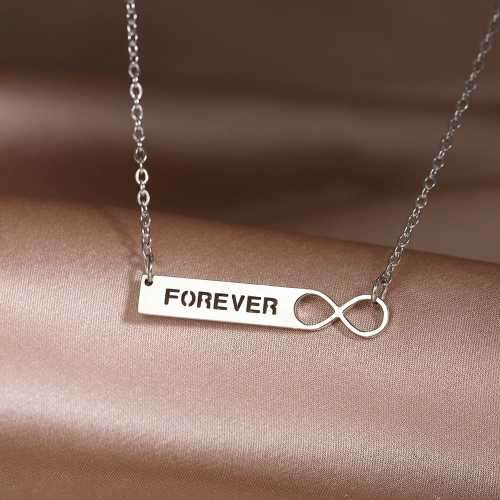 Retail Price R1499 TITANIUM (NEVER FADE) SILVER FOREVER INFINITY Necklace 45cm