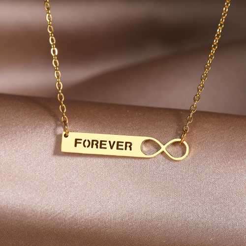Retail Price R1499 TITANIUM (NEVER FADE) SILVER FOREVER INFINITY Necklace 45cm