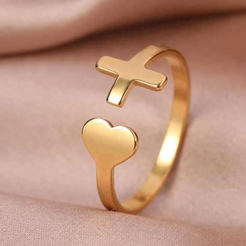 Retail Price R1099 TITANIUM (NEVER FADE) SILVER CROSS HEART RING
