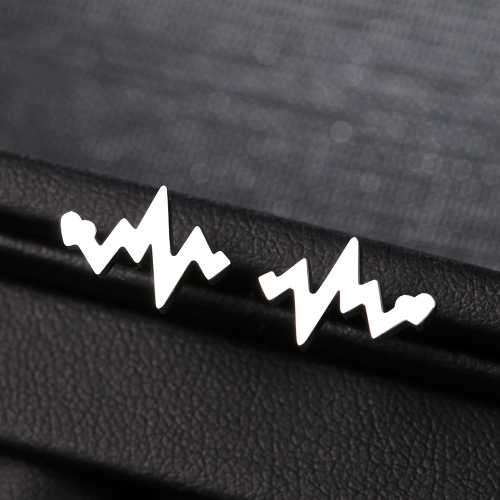 Retail Price R499 TITANIUM (NEVER FADE) SILVER HEARTBEAT HEART Earrings