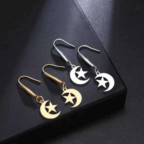 Retail Price R699 TITANIUM (NEVER FADE) SILVER MOON & STAR Earrings