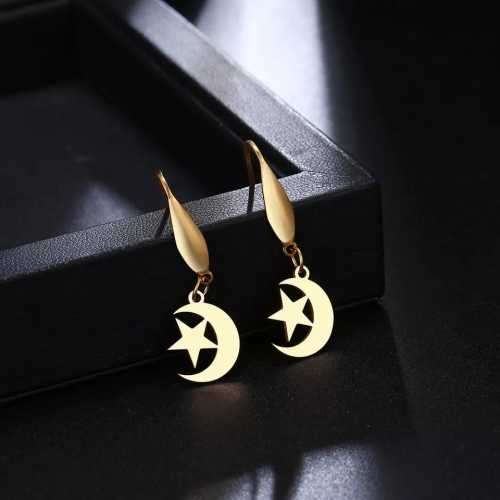 Retail Price R699 TITANIUM (NEVER FADE) SILVER MOON & STAR Earrings