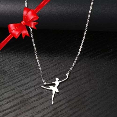Retail Price R1099 SILVER BALLERINA Necklace 45cm TITANIUM (NEVER FADE)
