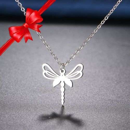 Retail Price R1199 GOLD DRAGONFLY Necklace 45cm TITANIUM (NEVER FADE)