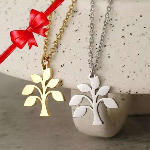 Retail Price R1099 SILVER TREE Necklace 45cm TITANIUM (NEVER FADE)