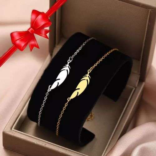 Retail Price R899 SILVER FEATHER Bracelet 20cm TITANIUM (NEVER FADE)
