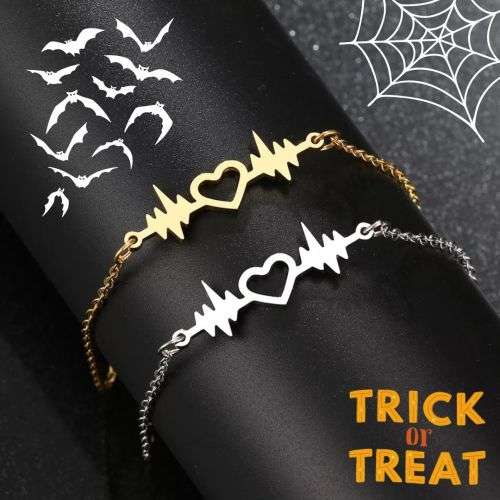 Retail Price R999 GOLD HEARTBEAT HEART Bracelet 20cm TITANIUM (NEVER FADE)