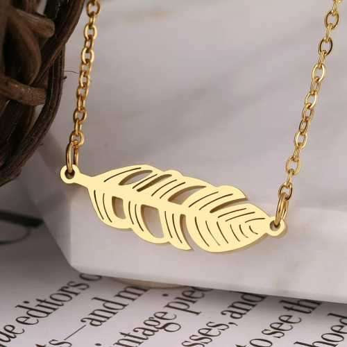 Retail Price R1099 SILVER FEATHER Necklace 45cm TITANIUM (NEVER FADE)