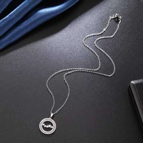 Retail Price R1399 SILVER FIVE STARS Necklace with Simulated Stones 45cm TITANIUM (NEVER FADE)
