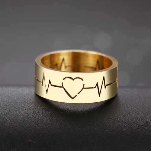 Retail Price R1299 SILVER HEARTBEAT RING SIZE 7 US TITANIUM (NEVER FADE)