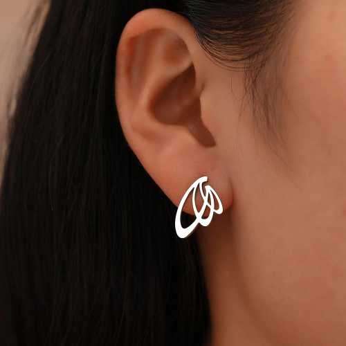 Retail Price R599 SILVER PATTERN Earrings TITANIUM (NEVER FADE)