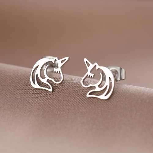 Retail Price R699 TITANIUM (NEVER FADE) SILVER UNICORN Earrings
