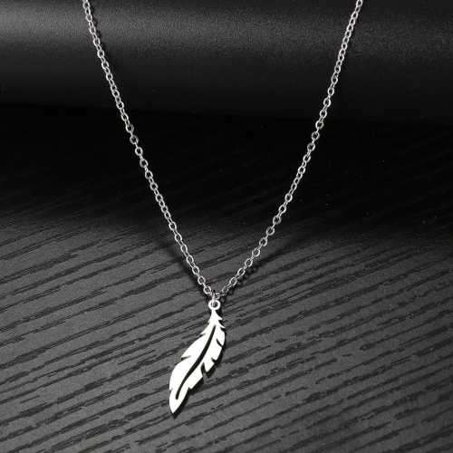 Retail Price R1199 TITANIUM (NEVER FADE) SILVER FEATHER Necklace 45cm