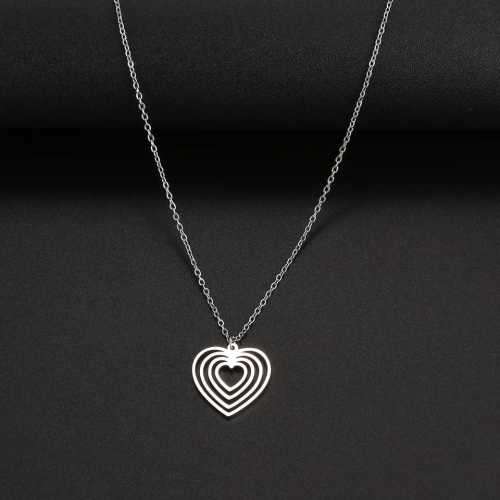 Retail Price R1199 TITANIUM (NEVER FADE) SILVER HEART Necklace 45cm