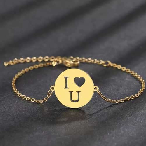 Retail Price R1299 TITANIUM (NEVER FADE) GOLD I LOVE U Bracelet 20cm