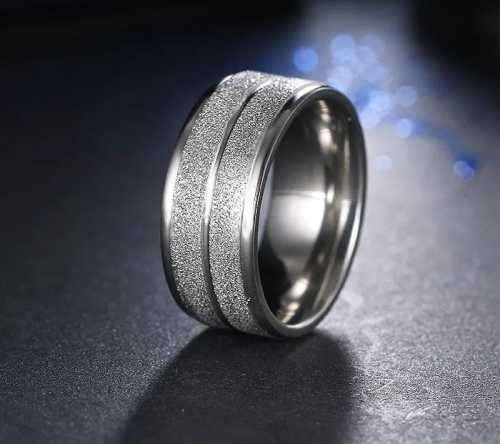 Retail Price R1345 TITANIUM (NEVER FADE) SILVER SOLID Ring SIZE 8 US