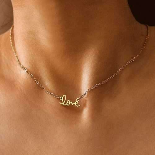 Retail Price R1099 TITANIUM (NEVER FADE) GOLD LOVE Necklace 45cm