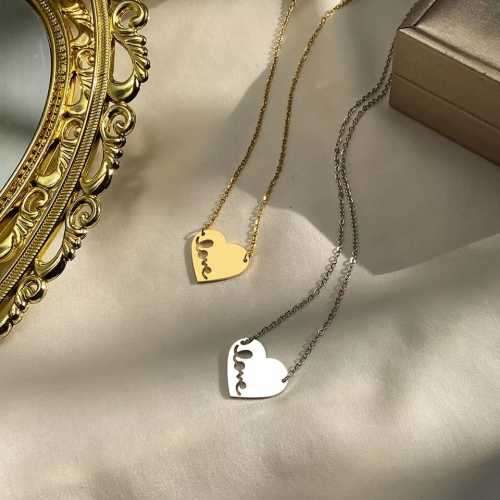Retail Price R1199 TITANIUM (NEVER FADE) GOLD LOVE HEART Necklace 45cm