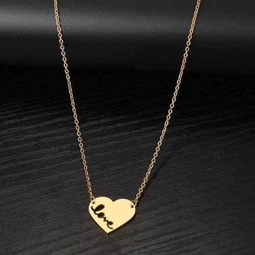 Retail Price R1199 TITANIUM (NEVER FADE) GOLD LOVE HEART Necklace 45cm