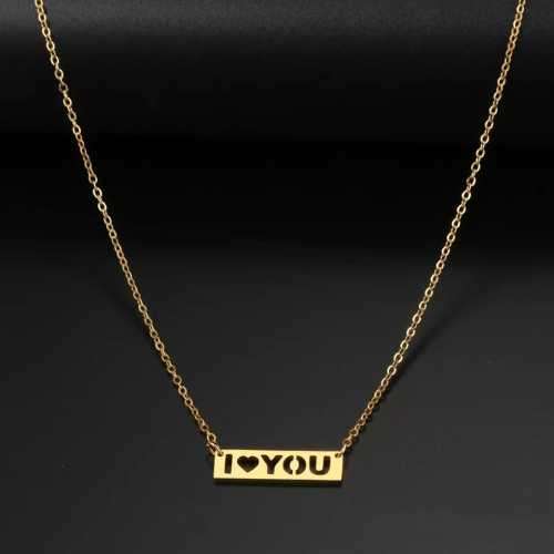 Retail Price R1299 TITANIUM (NEVER FADE) GOLD I LOVE YOU Necklace 45cm