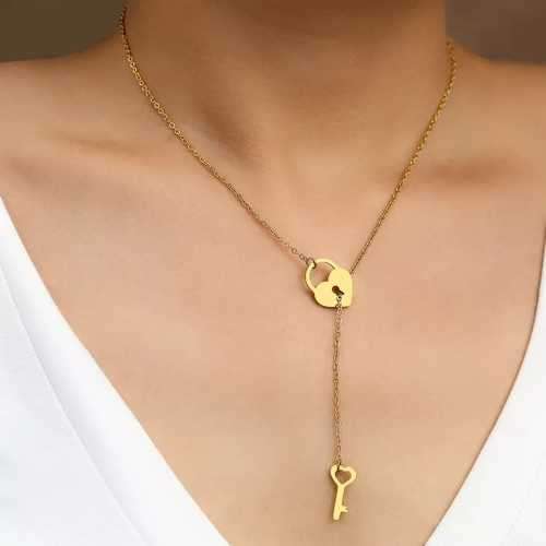 Retail Price R1199 TITANIUM (NEVER FADE) SILVER HEARTLOCK WITH KEY Necklace 45cm