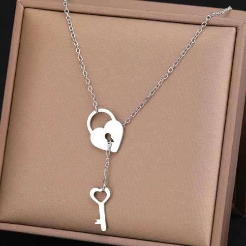 Retail Price R1199 TITANIUM (NEVER FADE) SILVER HEARTLOCK WITH KEY Necklace 45cm