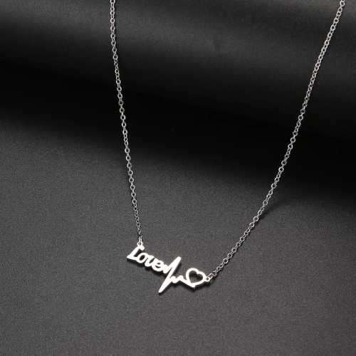 Retail Price R1199 TITANIUM (NEVER FADE) SILVER LOVE HEARTBEAT  Necklace 45cm