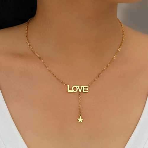 Retail Price R1199 TITANIUM (NEVER FADE) SILVER LOVE STAR Necklace 45cm
