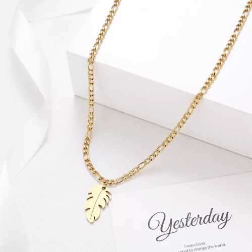 Retail Price R1599 TITANIUM (NEVER FADE) SILVER FEATHER Necklace 60cm