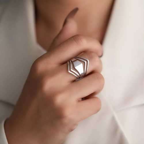 Retail Price R999 TITANIUM (NEVER FADE) SILVER Ring SIZE 8 US