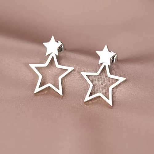 Retail Price R699 TITANIUM (NEVER FADE) SILVER STAR Earrings