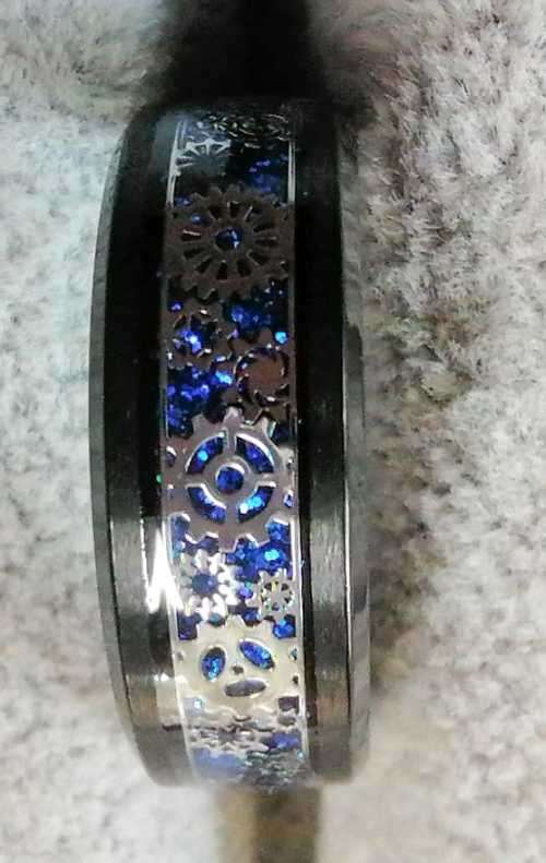 BLACK & BLUE (NEVER FADE) RING SIZE 11 US