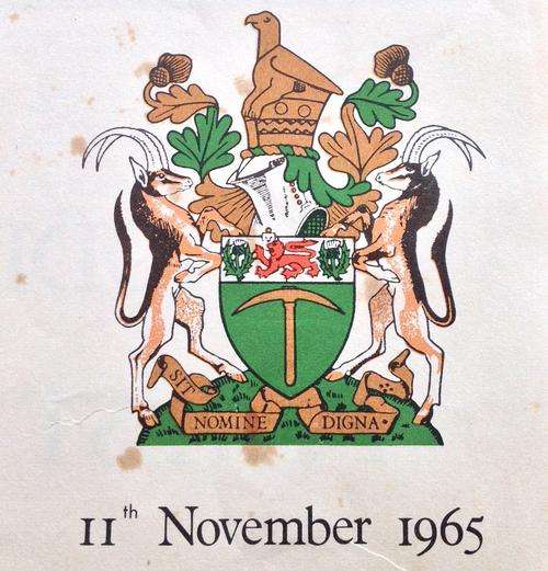 SCARCE Copy of Rhodesian Declaration of Independence 11 November 1965