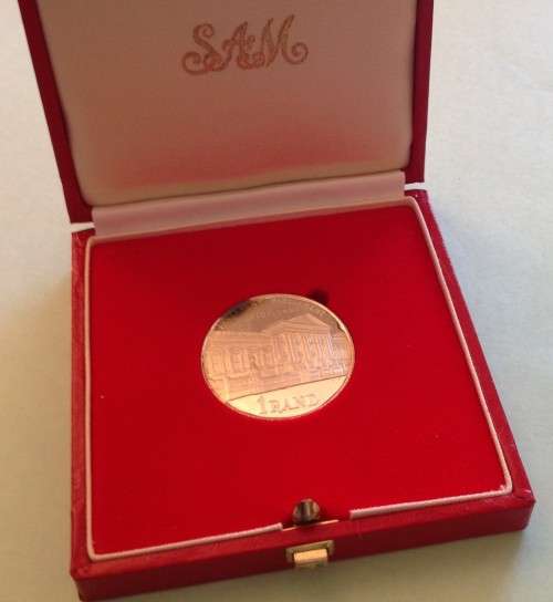 Proof  1985 Silver R1 - Parliament (1910 - 1985) in Red SA Mint Box