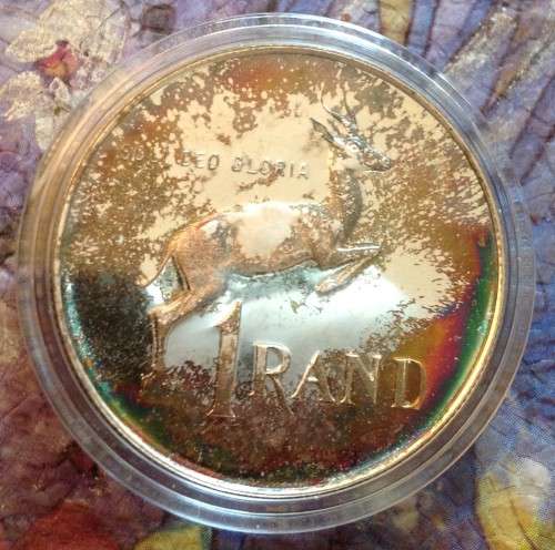 RSA Proof 1981 Silver One Rand in capsule