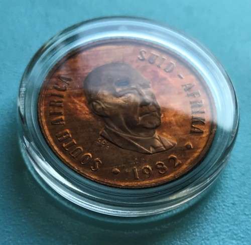 1982 Proof Two Cents in capsule