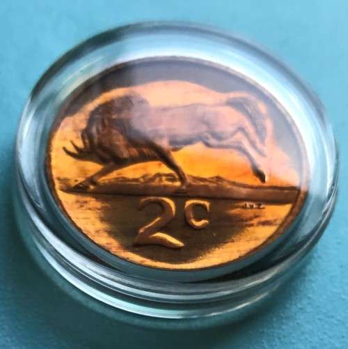 1982 Proof Two Cents in capsule