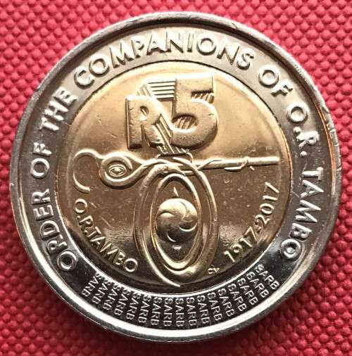 SUPERB OR TAMBO 2017 uncirculated bi-metal R5 commemorative coin